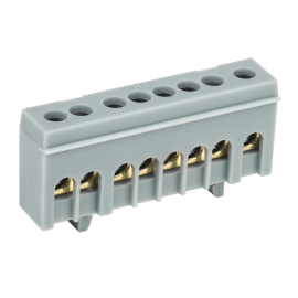 Шина L "фаза" в корп изол. на DIN-рейку ШНИ-6х9-8-К-Ср, IEK YNN10-69-8KD-K02