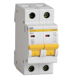 Выключатель автоматический ВА47-29 2P 63А 4,5кА х-ка В, IEK MVA20-2-063-B