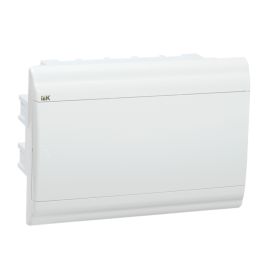 Корпус пластиковый ЩРВ-П-12 модулей встраиваемый, белая дверь, IP41, IEK MKP82-V-12-WD-41-10