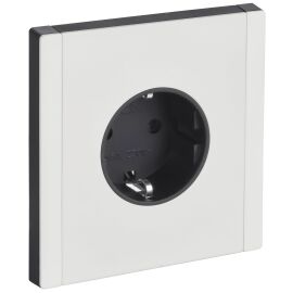 FORTE&PIANO Розетка 1-местная с заземлением без защитных шторок винтовое крепление 16А FP216M металл