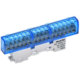 TEKFOR Шина N "ноль" изолированная на универсальном держателе 6х9-16-С IEK