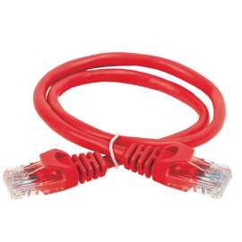 Патч-корд 4 пары, 2хRJ45, 1м, Кат.6, UTP, красный, PVC, ITK PC04-C6U-1M