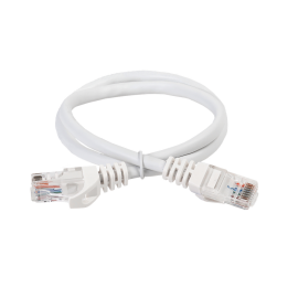 Патч-корд 4 пары, 2хRJ45, 15м, Кат.6, UTP, белый, LSZH, ITK PC08-C6UL-15M