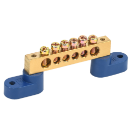 Шина N "ноль" на двух угловых изол ШНИ-8х12-6-У2-С, IEK, YNN10-812-6C2-K07