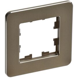 BRITE Рамка 1-местная РУ-1-1-Бр металл латунь RE IEK