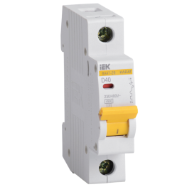Выключатель автоматический ВА47-29 1Р 40А 4.5кА х-ка D, IEK MVA20-1-040-D