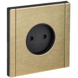 FORTE&PIANO Розетка 1-местная без заземления с защитными шторками винтовое крепление 10А FP617M мета