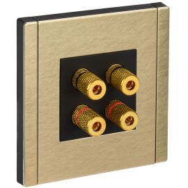 FORTE&PIANO Аудиорозетка 4-местная FP639M металл шампань IEK