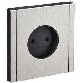 FORTE&PIANO Розетка 1-местная без заземления без защитных шторок винтовое крепление 10А FP718M метал