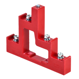 Изолятор ступенчатый ИС4-25/1-15 (4 x М6; 1 x М5) силовой с болтом, IEK YIS11-5-25-B