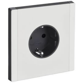 FORTE&PIANO Розетка 1-местная с заземлением без защитных шторок безвинтовое крепление 16А FP214M мет