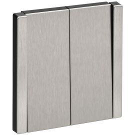 FORTE&PIANO Выключатель 2-клавишный 10А FP705M металл никель IEK