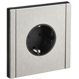 FORTE&PIANO Розетка 1-местная с заземлением с защитными шторками винтовое крепление 16А FP715M метал