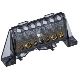 TEKFOR Шина N "ноль" в комбинированном DIN-изоляторе "Стойка" 8х12-(3+3)-Ч IEK