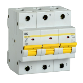 Выключатель автоматический ВА47-150 3P 80А 15кА х-ка C, IEK MVA50-3-080-C