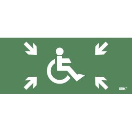 Этикетка самоклеящаяся 330х140мм "Безопасная зона МГН" IEK