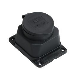 Розетка с з/к настенная, IP44, IEK PKR11-016-2-K02