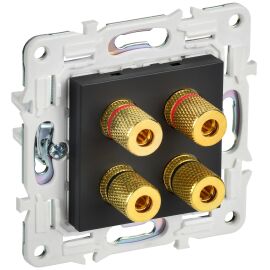 SKANDY Аудиорозетка 4-местная SK-A01Bl черный IEK
