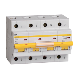 Выключатель автоматический ВА47-100 4Р 80А 10кА х-ка С, IEK MVA40-4-080-C