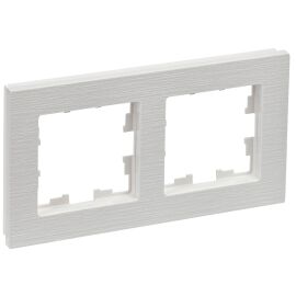 BRITE Рамка 2-местная РУ-2-Бр белый рифленый IEK