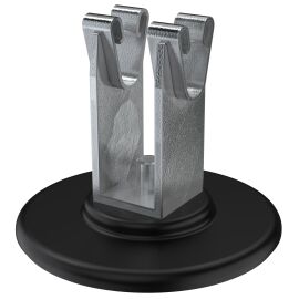 Держатель проводника круглого 8-10мм для кровли основание клей оцинкованная cталь IEK