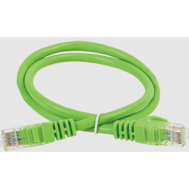 Патч-корд 4 пары, 2хRJ45, 3м, Кат.5e, UTP, зеленый, PVC, GENERICA PC02-C5EU-3M-G