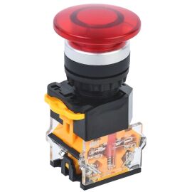 Кнопка D8-11M "Грибок" d=22мм 1NO+1NC красная IEK