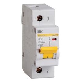 Выключатель автоматический ВА47-100 1Р 32А 10кА х-ка D, IEK MVA40-1-032-D