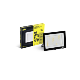 Прожектор СДО 06-100 светодиодный черный, IP65, 6500 K, IEK LPDO601-100-65-K02