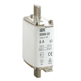 Вставка плавкая предохранителя ППНИ-33, габарит 00С, 8А, IEK DPP11-008