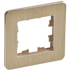 BRITE Рамка 1-местная РУ-1-1-Бр металл шампань RE AL IEK