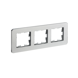 Рамка 3-местная РУ-3-1-Бр, металл, алюминий, BRITE IEK BR-M32-M-01-K47