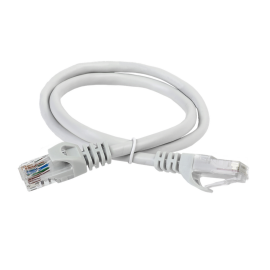Патч-корд 4 пары, 2хRJ45, 2м, Кат.5e, UTP, серый, LSZH, ITK PC01-C5EUL-2M