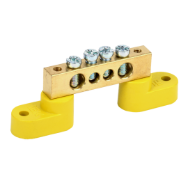 Шина PE "земля" на двух угловых изол ШНИ-8х12-4-У2-Ж, IEK YNN10-812-4C2-K05