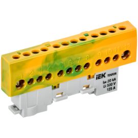 TEKFOR Шина PE "земля" изолированная на универсальном держателе 8х12-12-ЖЗ IEK