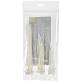 Набор хомутов 2,5х100; 2,5х150; 2,5х200 белые (75шт/упак) IEK