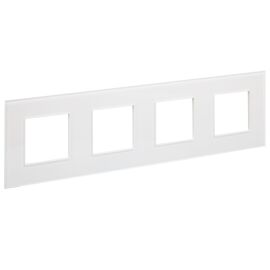 SKANDY Рамка 4-местная SK-F24W стекло арктический белый IEK