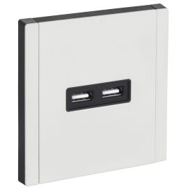 FORTE&PIANO Розетка USB A+A 3,1А FP249M металл белый IEK