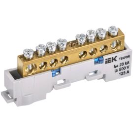 TEKFOR Шина N "ноль" неизолированная на универсальном держателе 8х12-8-С IEK