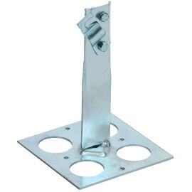 Держатель проводника круглого 6-10мм винтовой для плоской кровли h=90мм оцинкованная сталь HDZ IEK