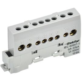 TEKFOR Шина L "фаза" изолированная на универсальном держателе 8х12-8-Ср IEK