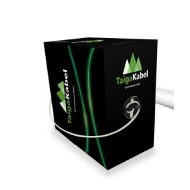 Кабель UTP 2 пары, Кат.5e, внутренний, 0,50мм, LSZH, серый, 305м, TaigaKabel