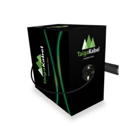 Кабель UTP 2 пары, Кат.5e, внешний, 0,52мм, PE, черный, 305м, TaigaKabel