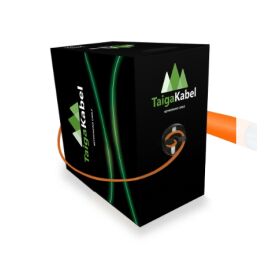 Кабель FTP 4 пары, Кат.5e, внутренний, 0,50мм, LSZH, оранжевый, 305м, TaigaKabel