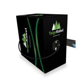 Кабель UTP 4 пары, Кат.5e, внешний, 0,50мм, PE, черный, 305м, TaigaKabel