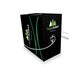 Кабель UTP 2 пары, Кат.5e, внутренний, 0,50мм, PVC, серый, 500м, TaigaKabel