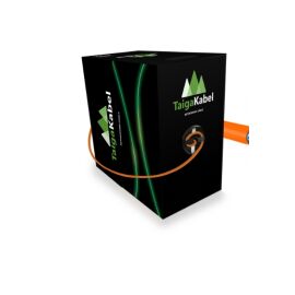 Кабель UTP 2 пары, Кат.5e, внутренний, 0,46мм, нг-(А)LS, оранжевый, 305м, TaigaKabel