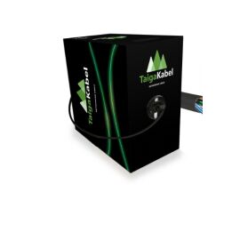 Кабель UTP 4 пары, Кат.5e, внешний, 0,51мм, PE, черный, 305м, TaigaKabel