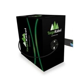 Кабель FTP 4 пары, Кат.5e, внеш., 0,50мм, PVC, черный, 305м, TaigaKabel