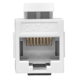 Адаптер проходной, кат.5e, UTP, RJ45-RJ45, тип Keystone, белый, TERACOM TRC-INLC-KSTN-5EUTP-WH